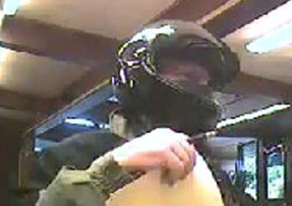The downtown Bothell robbery suspect in a security-camera picture.