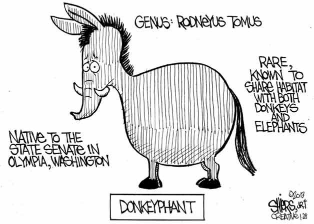 Donkeyphant - Genus: Rodney Tomus | Cartoon for Jan. 30