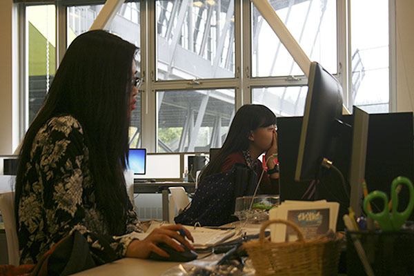 Members of the UW Bothell and Cascadia College student governments can work in their new offices located in the student activities and recreation center.