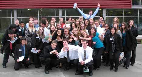 COURTESY PHOTO Bothell High Future Business Leaders of America (FBLA) are pictured at the West Central Region Conference held at Glacier Peak High last month. Bothell took 47 students
