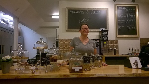 Teresa Howard at the newly-opened Practical Sparrow.