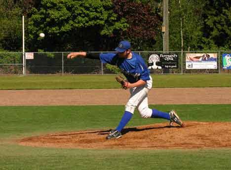 Bothell High starter Evan Hudson throws in the second inning against Newport High last Saturday. Hudson gave up just one hit through four innings of work.