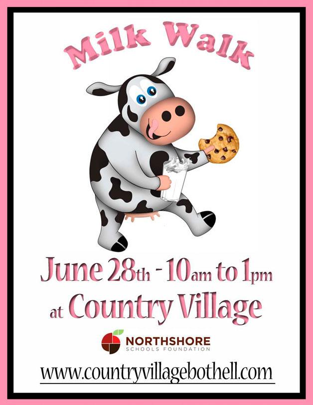 Bothell's Country Village is hosting a milk walk.