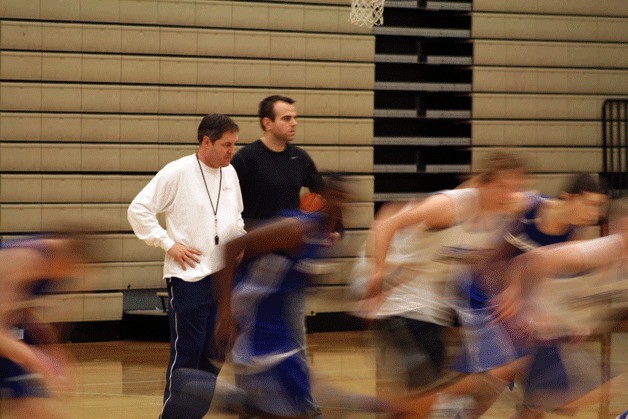 Bothell High School boys basketball head coach Ron Bollinger