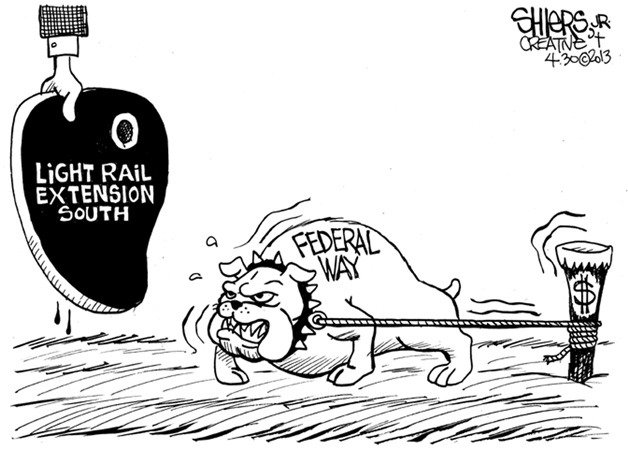 Light rail extension south | Cartoon for May 4