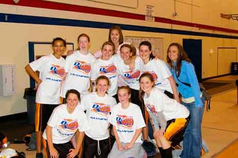 The Inglemoor ninth-grade girls select basketball team recently won the sixth annual Dwizel & Sizzel tournament at Juanita High. The team is: front row