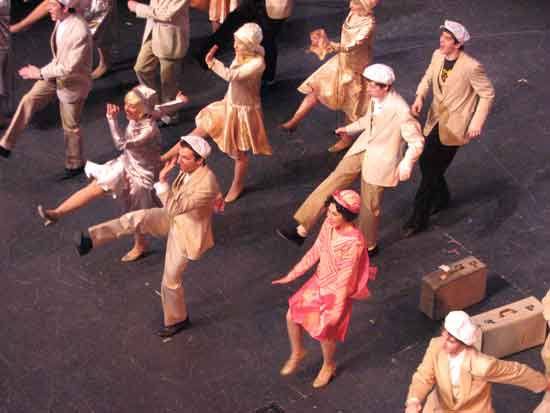 'Thoroughly Modern Millie' cast members rehearse this week at the Northshore Performing Arts Center. The show opens tonight at 8 p.m.