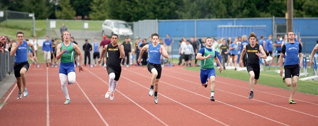 The Northshore track and field meet took place on Thursday at Bothell High School featuring athletes from Bothell