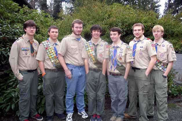 Seven local Scouts were honored in 2012 with the rank of Eagle Scout including
