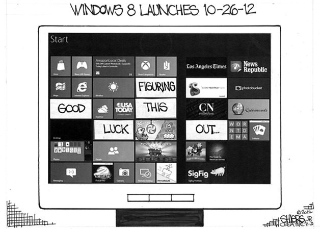 Windows 8: Good luck figuring this out | Cartoon for Oct. 23