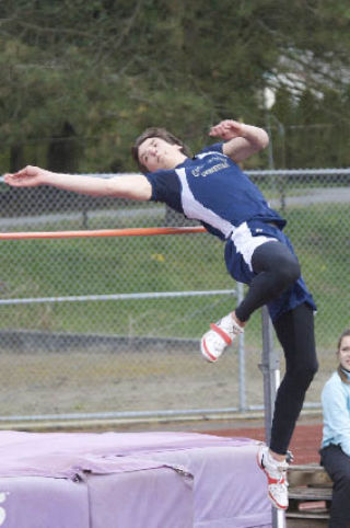 Cedar Park Christian high jumper Tim Filion competes in a recent meet. The Eagles have 65 athletes on the team.