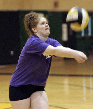Inglemoor High’s Kendra Cotton gets the ball moving last week. The senior libero is one of the Vikings’ top returners.