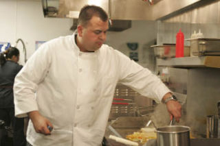 New Foundation House chef Ian Anderson is in action in the kitchen. FUMIKO YARITA
