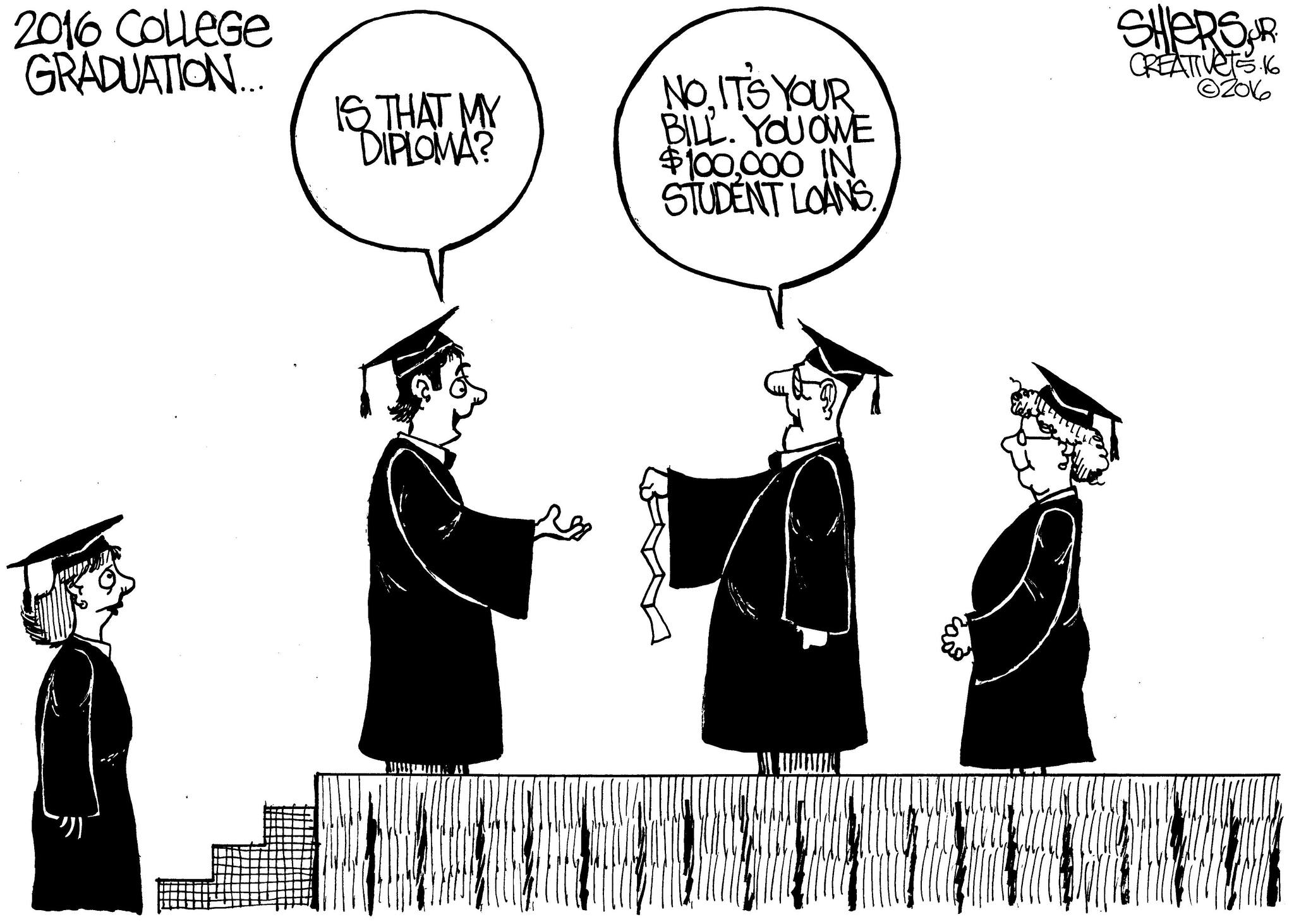 Is that my diploma? | Cartoon for May 17 - Frank Shiers