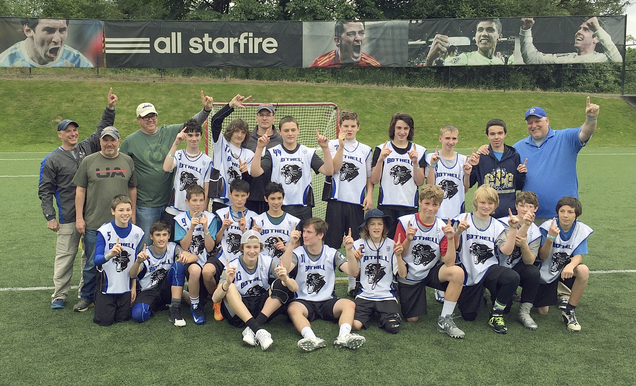 The Bothell Cougar 78A lacrosse team defeated Tahoma to capture the Greater Eastside Lacrosse League 78A title (GELL) on May 28 at the Starfire Complex in Tukwila. - Contributed photo