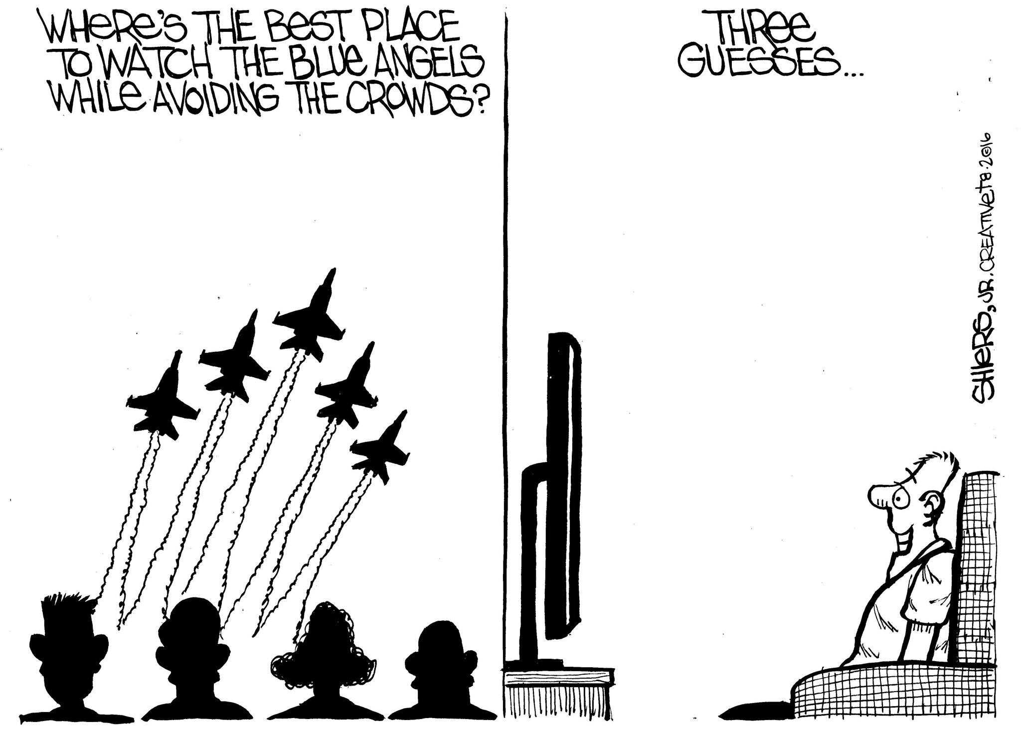 Where is the best place to see the Blue Angels | Cartoon