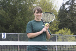 Bothell High’s Nicole Henderson has jumped from No. 6 to No. 1 singles this season and is holding her own in league matches. ANDY NYSTROM
