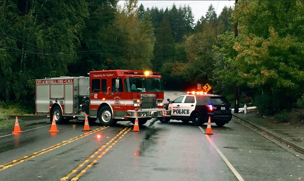 PSE and Snohomish PUD are both reporting power outages in Bothell. Image Courtesy Bothell Police Department
