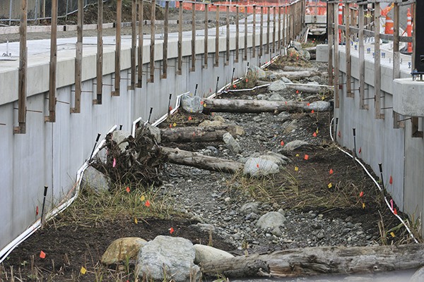 A section of the new Horse Creek route near State Route 522.