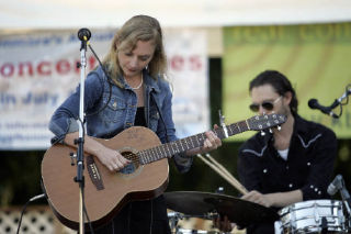 Eilen Jewell strums away during her concert last Thursday at St. Edward State Park in Kenmore. Jewell and her band played two sets and mingled with fans during the break and afterward. The band covered plenty of musical ground