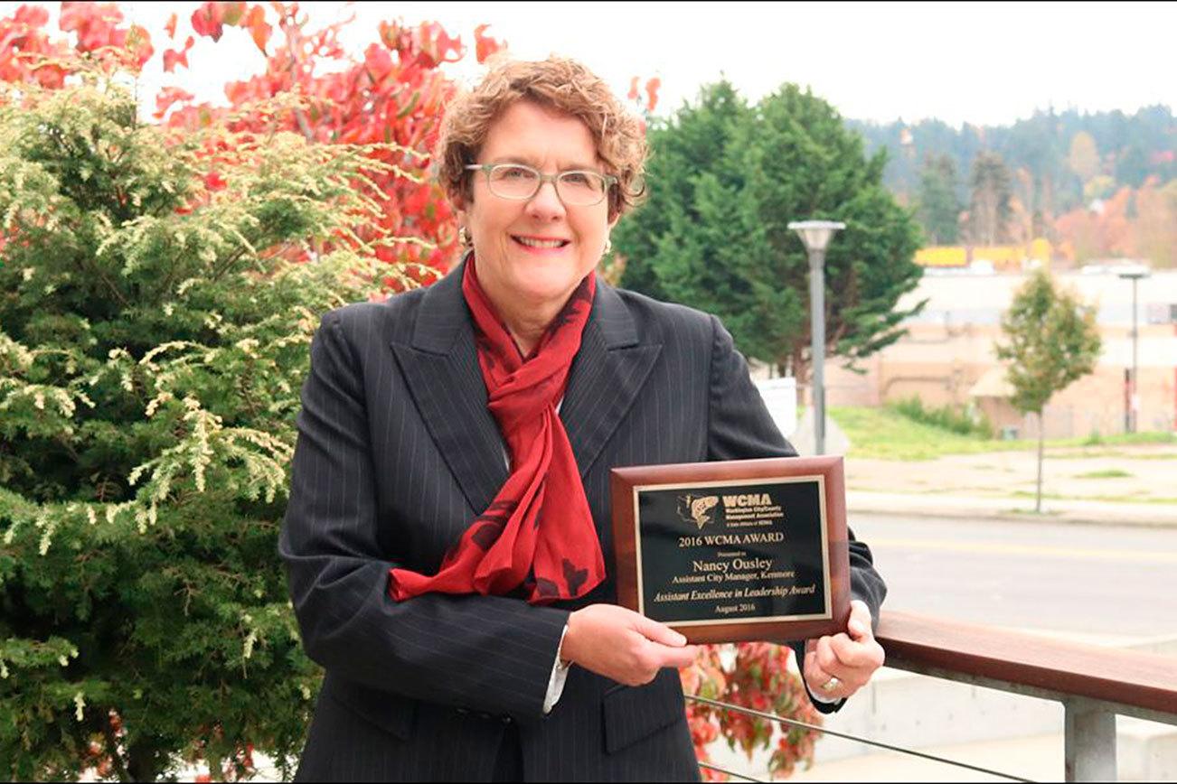 Kenmore assistant city manager receives statewide leadership award