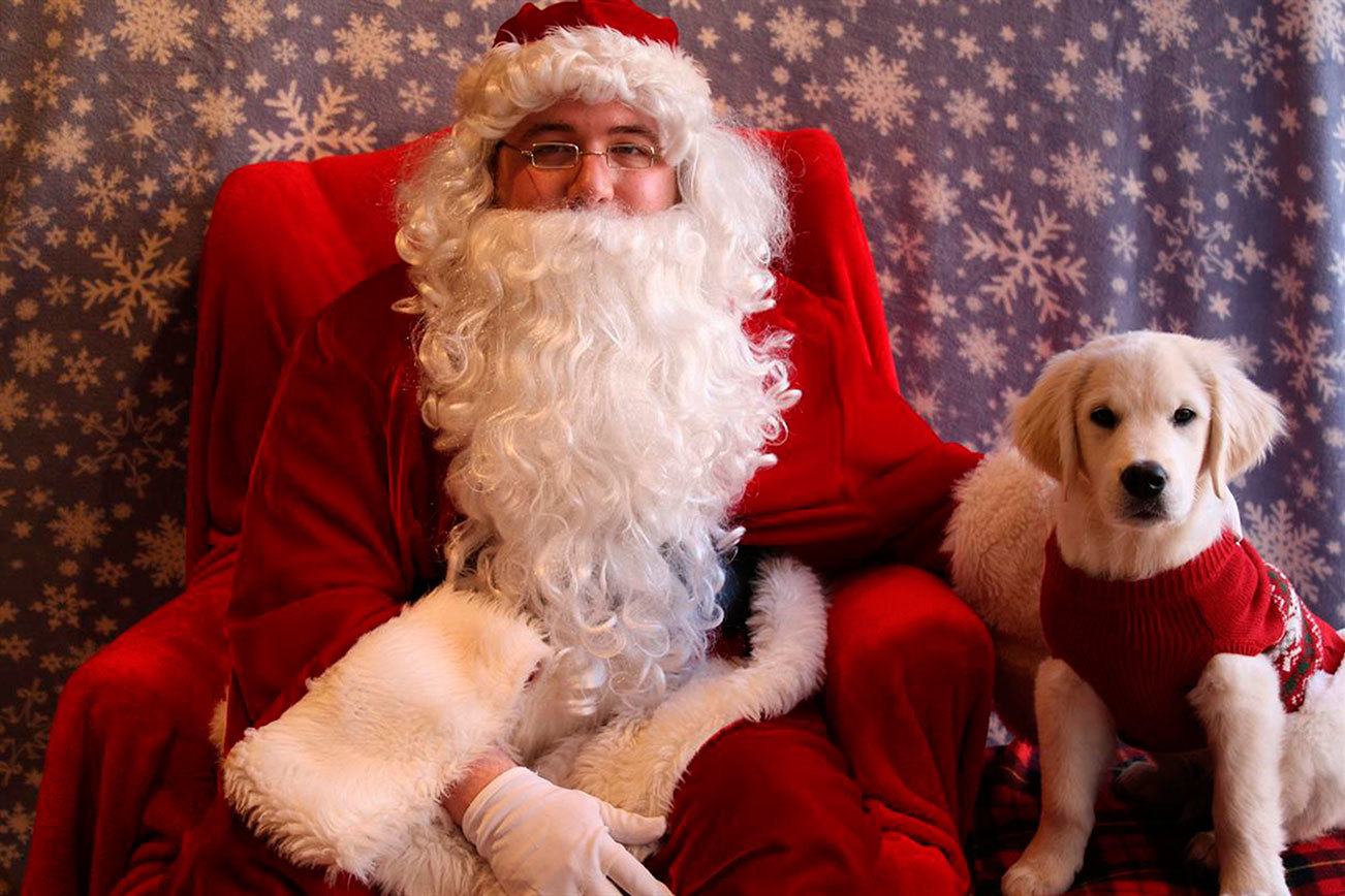 This year’s holiday events include Pet Santa Photos at Canyon Park Mud Bay in Bothell. Contributed photo