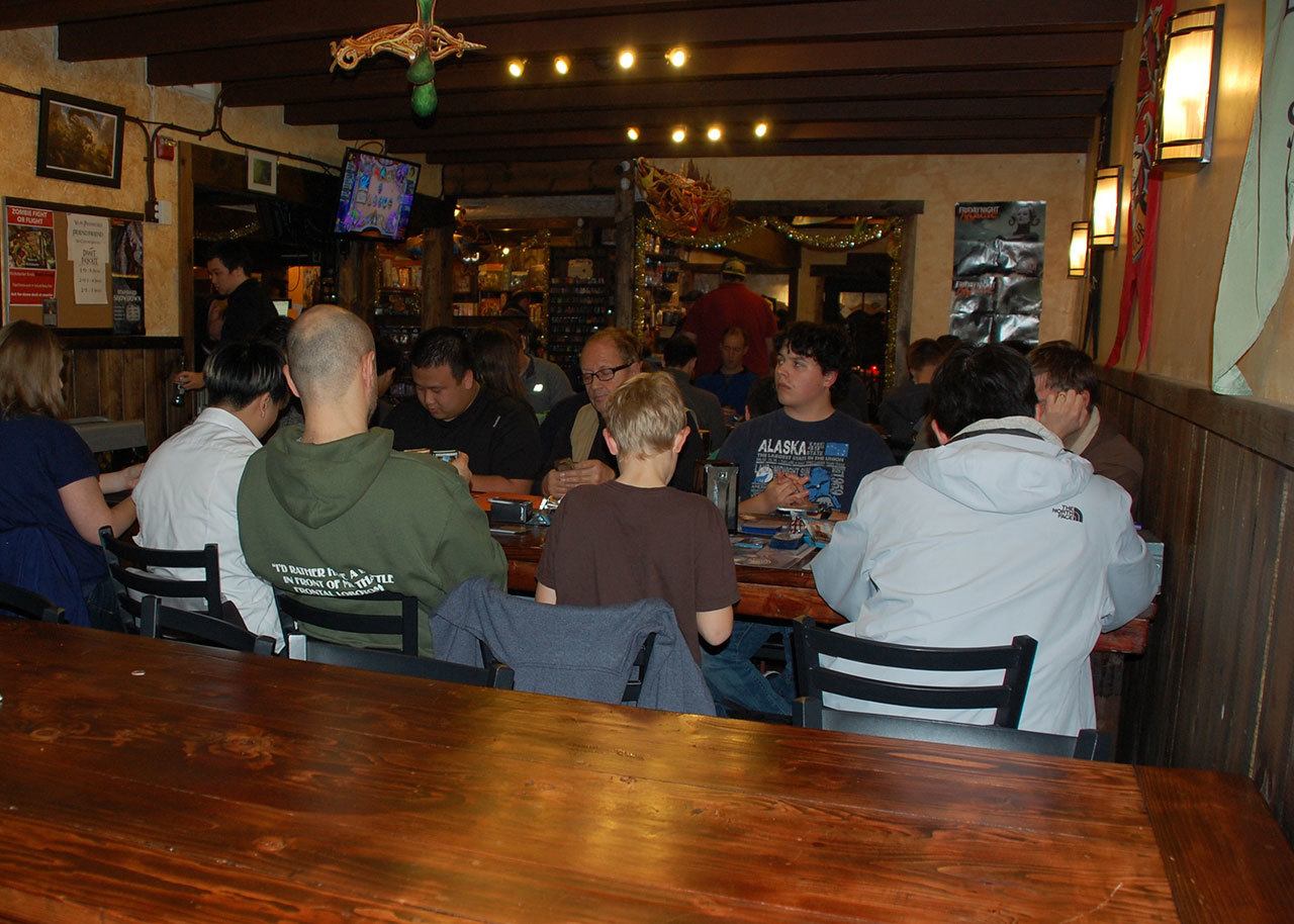 Patrons at Zulu’s Board Game Cafe in Bothell play games. Contributed photo