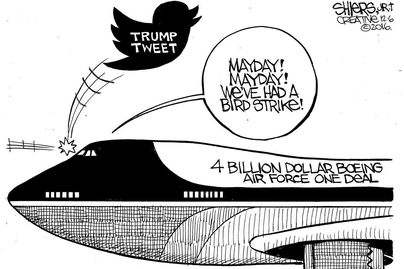 We’ve had a bird strike | Cartoon for Dec. 8 - Frank Shiers