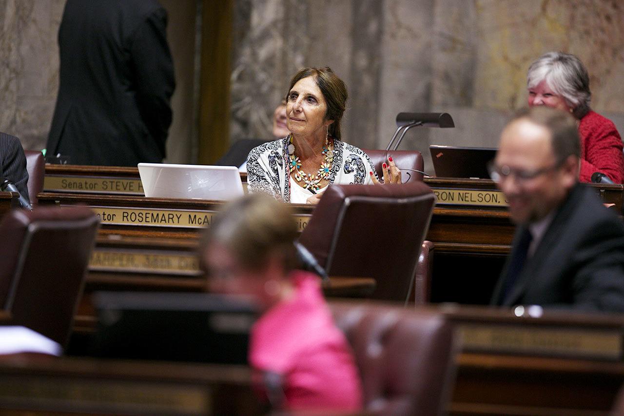 Rosemary McAuliffe participates in the 2013 second special session of the Washington State Senate. Contributed photo