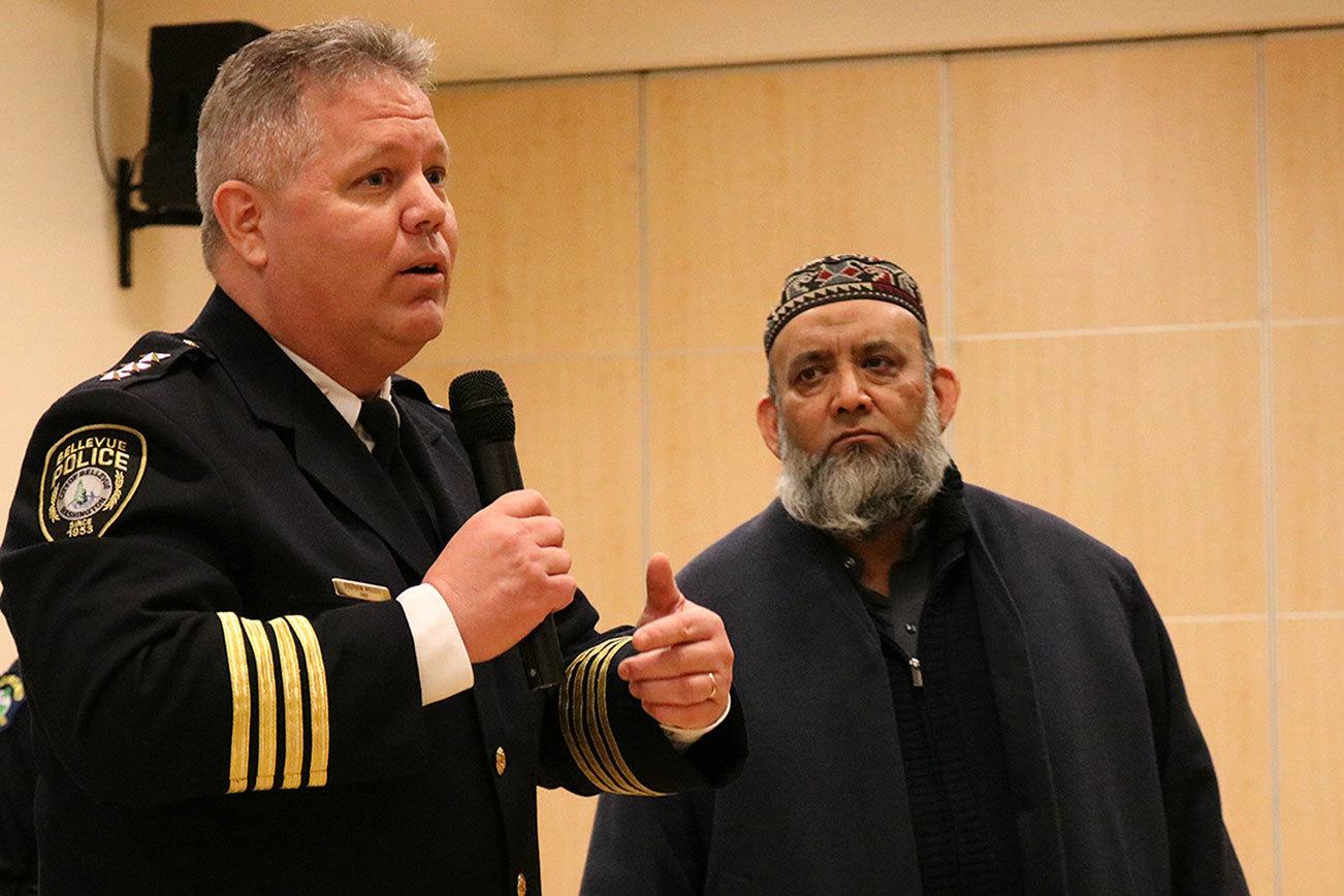 Police chiefs meet with community members at Eastside Muslim Safety Forum