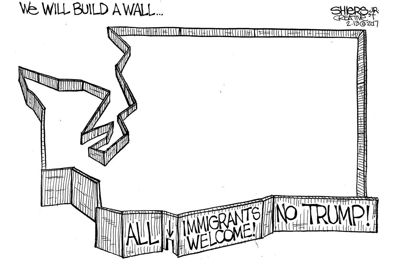 Fence around Washington | Cartoon