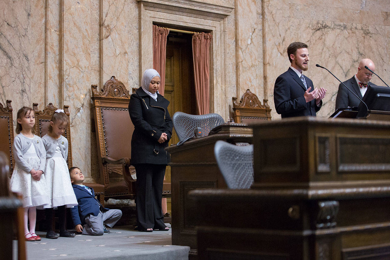 Interfaith leader Ryan Welton of the Islamic Center of Bothell will deliver the opening prayer, as he did last year, in the Washington State House Chambers in Olympia. Courtesy photo