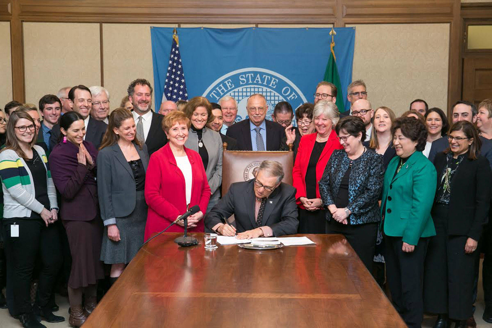 Gov. Jay Inslee signs Engrossed Senate Bill No. 5023. Relating to delaying implementation of revisions to the school levy lid. Primary Sponsor: Lisa Wellman