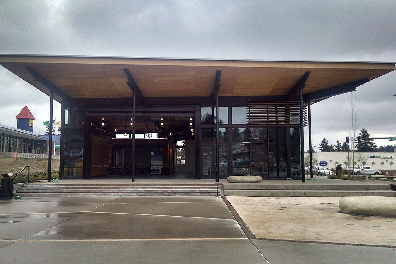 Kenmore’s Hangar Building is on the corner of 68th Avenue NE and NE 181st Street. It will be open to the public in May or June. CATHERINE KRUMMEY/Kenmore Reporter