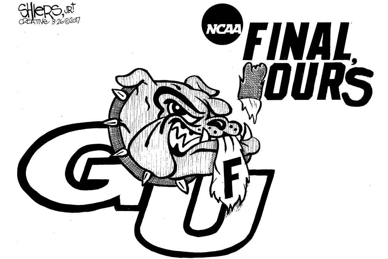 Gonzaga advances to the NCAA Final Four | Cartoon for March 17 - Frank Shiers