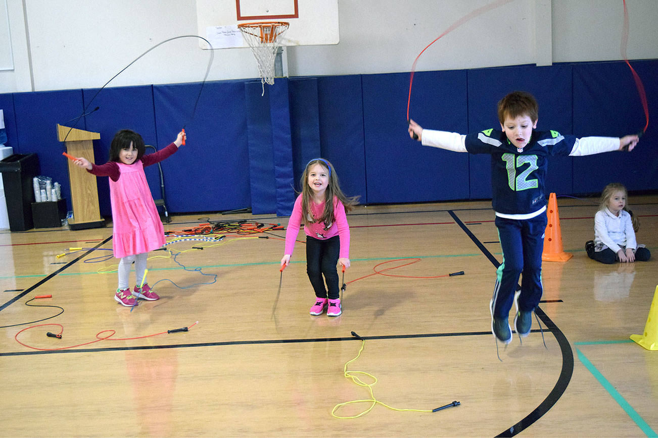 Students at Evergreen Academy Elementary School in Bothell recently hosted their annual Jump Rope For Heart program and raised nearly $12,000 for the American Heart Association (AHA). Contributed photo