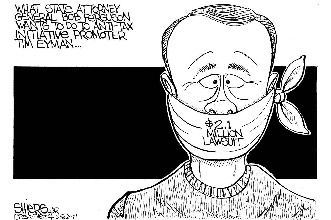 Washington AG vs. Tim Eyman | Cartoon