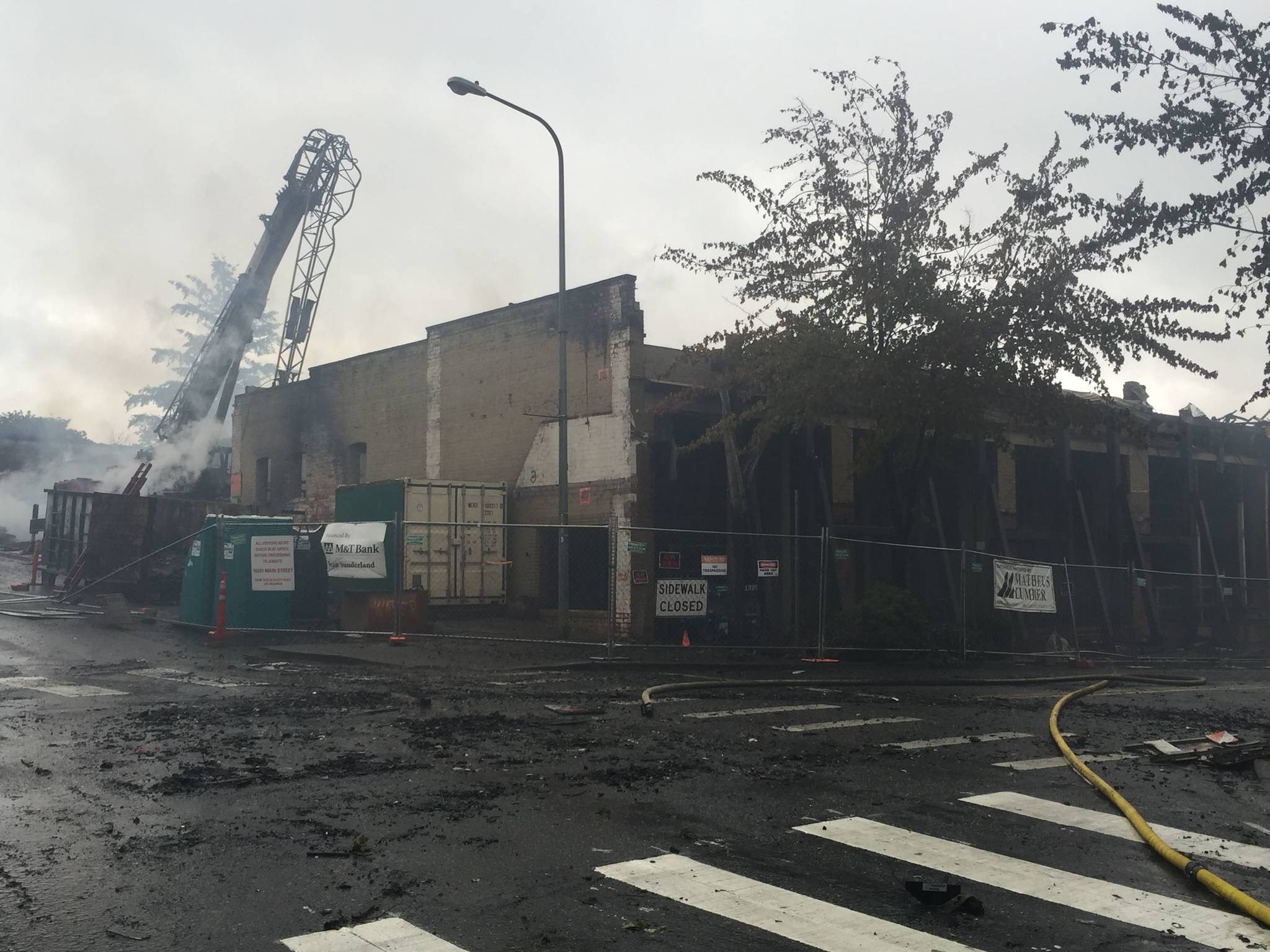 The July 22 Main Street fire destroyed the Bothell Mall building and damaged several neighboring buildings. Submitted photo