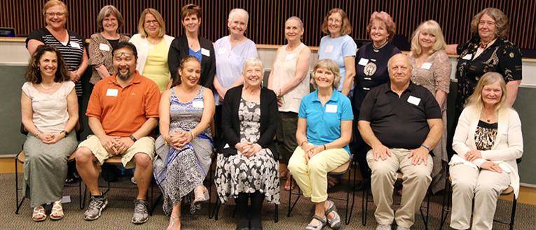 Some of Northshore School District’s 76 retirees posed for a photo after the district honored them for their service during a retiree celebration at the district’s administrative center. Courtesy photo