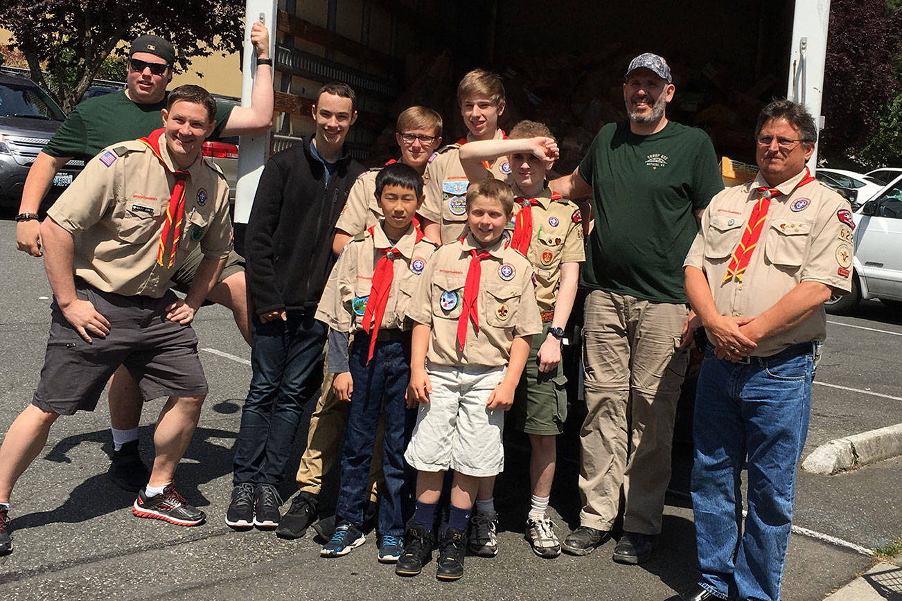 Local boy scout troop delivers over 7,500 pounds of food for food bank