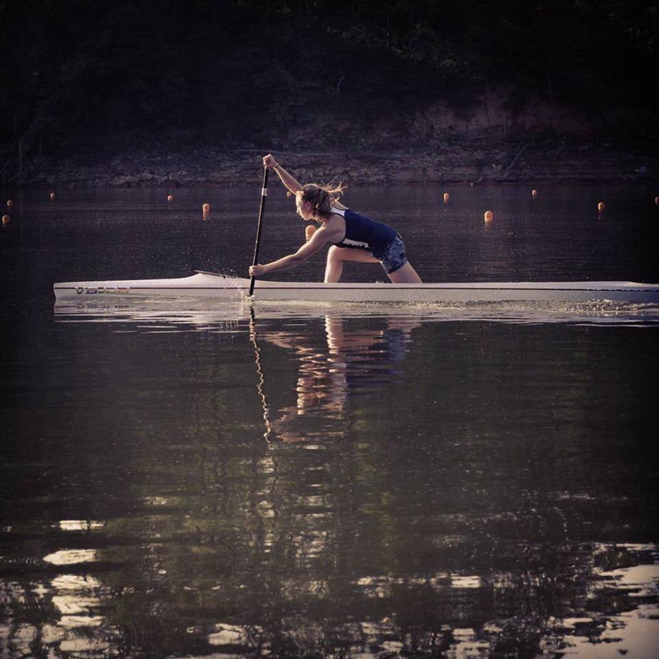 Andreea Ghizila trains at Lake Lanier in Georgia before the United States Team trials. Courtesy of Gabriel Ghizila