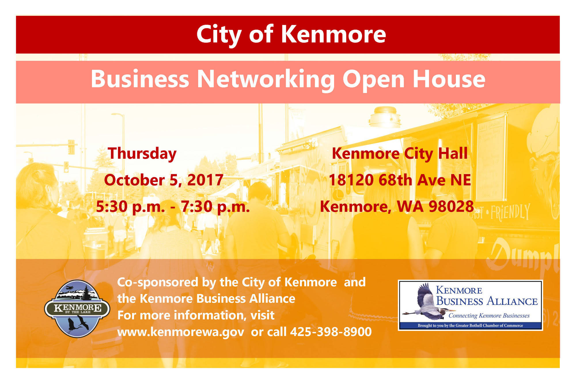 Kenmore Business Networking Open House set for Oct. 5 BothellKenmore