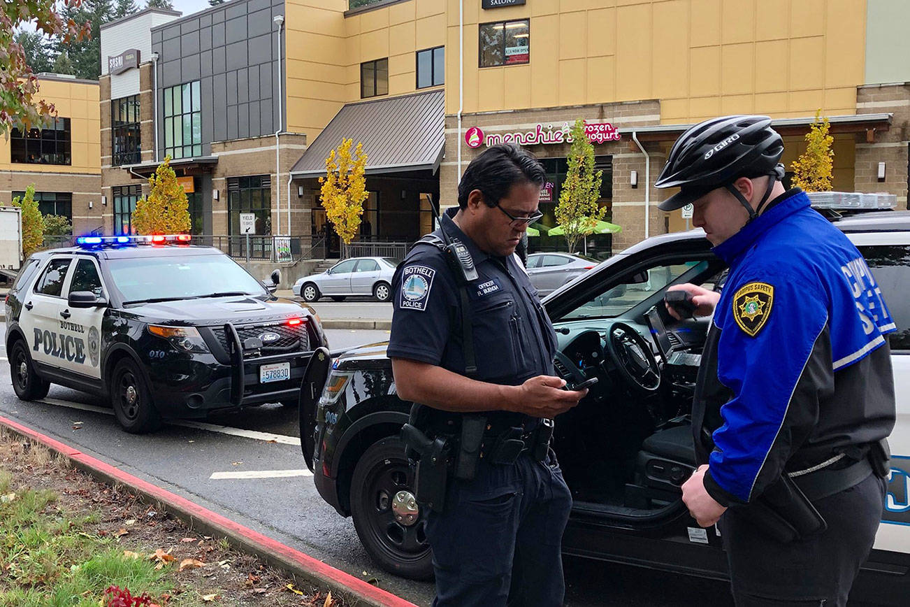 Bothell police conduct K-9 search in downtown
