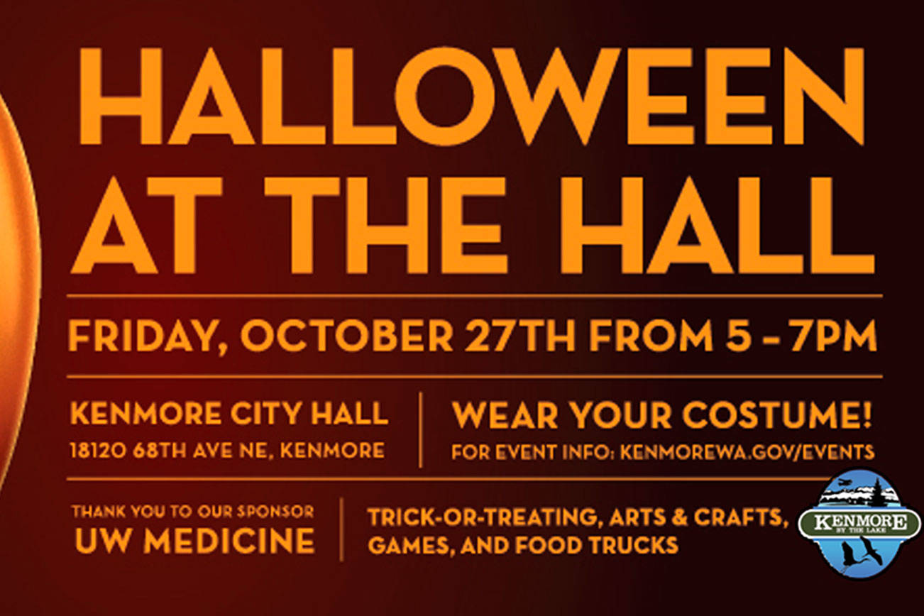 City of Kenmore to old Halloween at the Hall on Friday Bothell