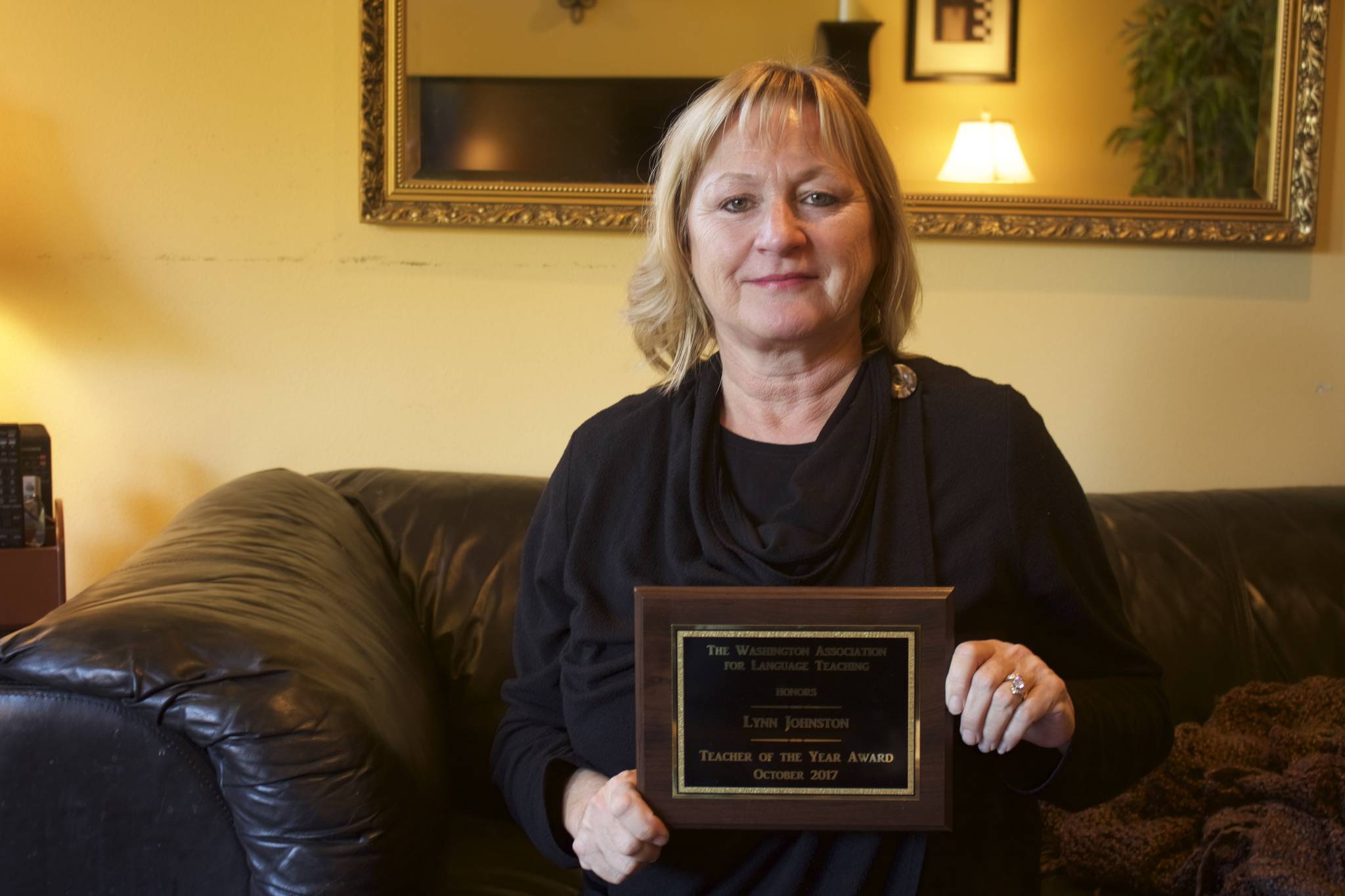 Bothell resident Lynn Johnston, 57, is this year’s foreign language Teacher of the Year for Washington. She has taught Spanish and French at Alderwood Middle School for 27 years. Courtesy of Aaron Huang