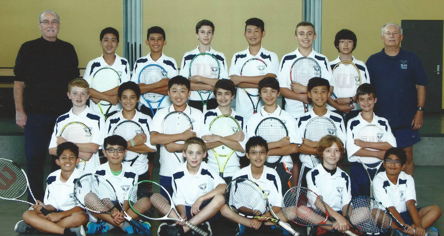 The Northshore Middle School Titans boys tennis team won the 2017 district title with an undefeated 7-0 season. Pictured are first row, left to right, Meraj Naqi, Julian Yagi-Bacon, Kaden Mullins, Ethan Tang, Jack Stark and Yash Mathur; second row, Lucas Solhaug, Drew Suarez, George Li, Andras Marto, Nicolas Gioanni, Elliot Kim and Samuel Best; third row, coach Dan Martin, Alex Chang, Ryan Plummer, Matthias Thesman, Roman Mar, Zac Kuliezkowski, Arthur Tudor and coach Gary Pilawski. Not pictured: Sreeman Maandapati.