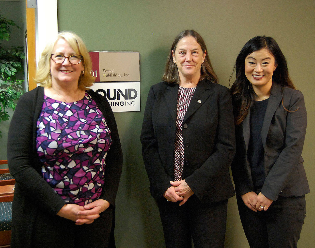 Washington State Auditor Pat McCarthy, Deputy State Auditor Keri Rooney and Program Manager Wendy W. Choy. Katie Metzger, Reporter Newspapers