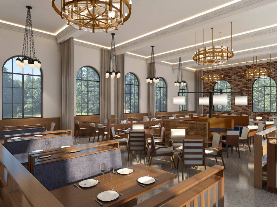 A rendering of what the Lodge at St. Edward’s lobby and lounge area could look like. Courtesy of Daniels Real Estate