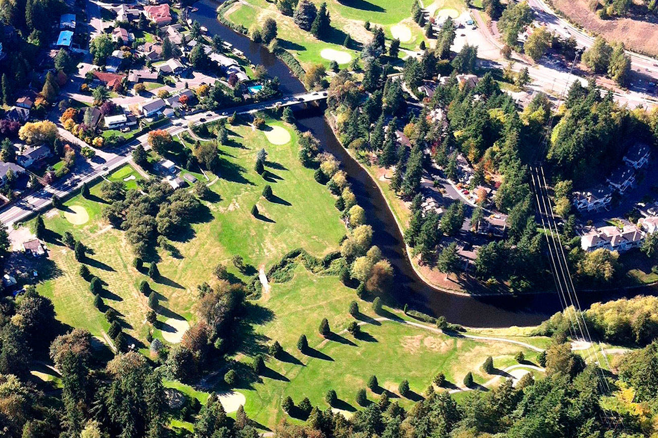 Aerial view of the Wayne Gold Course. Courtesy of the City of Bothell