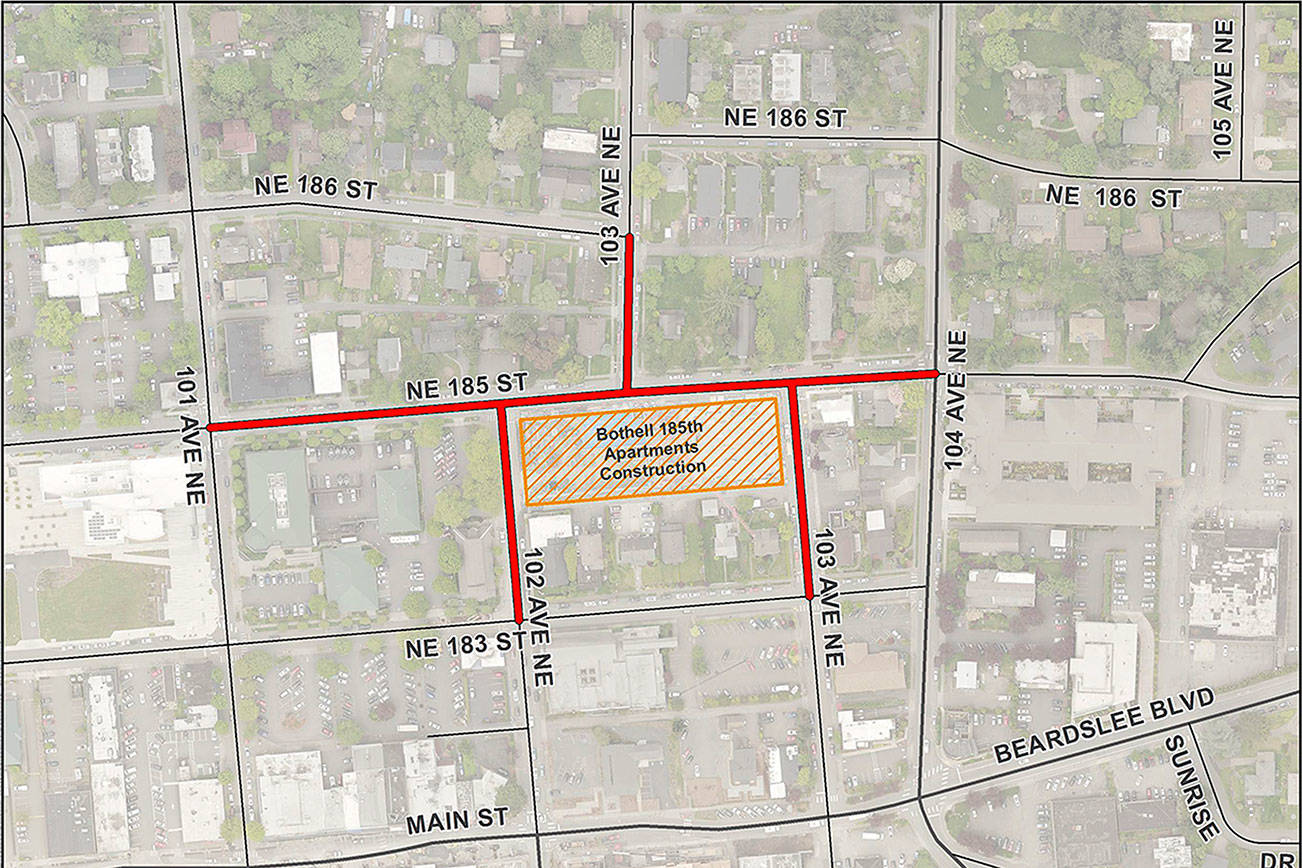 Paving to close several blocks of roads in downtown Bothell